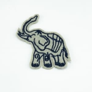 Термонаклейка "Слон" R1885 темно-синий, серый, 6,5 см