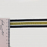 Лампас трикотажный с люрексом T T039 черный, золото, белый, 2,5 см (намотка 77 ярдов) фото №1