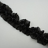 Тесьма декоративная T 142-1 черный, 4,5 см (намотка 10 ярдов) фото №1