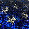 Пайетка на сетке "Звезды" D1, синий, серебро, 133 г/м², 150 см фото № 2