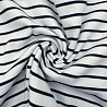 Трикотаж джерси принт "Полоска" MZ-013, белый, темно-синий, 150 см, 270 г/м² фото №1