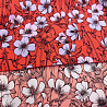 Ниагара принт "Цветы" N0637 кораллово-розовый, сиреневый, 150 см, 110 г/м² фото № 4