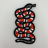 Термонаклейка "Змея"  KL-146 красный, черный, 9,5 см фото №1