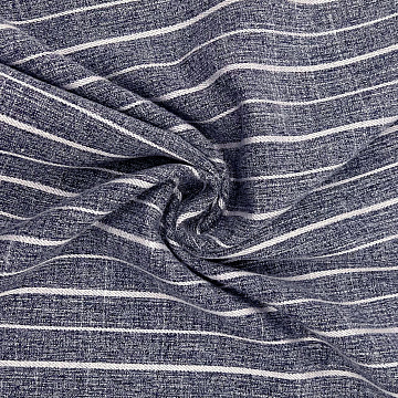 Костюмная ткань "Полоска" HB16-31, синий меланж, 150 см, 210 г/м²