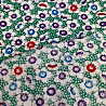 Коттон принт "Цветы" D3006, зеленый, фиолетовый, 145 см, 100 г/м² фото № 3