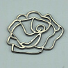 Пряжка "Роза" 2237, никель, 4,7 см фото №1