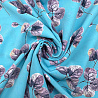 Ниагара принт "Листья" N5125 голубой, фиолетовый, 150 см, 110 г/м² фото №1