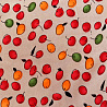 Шифон (супер софт) "Яблоки" WSF028 светло-коричневый, красный, 150 см, 110 г/м² фото № 4