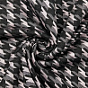 Трикотаж  жаккард с блеском "Гусиная лапка"TH6289-B розовый, черный, 150 см, 300 г/м² фото №1