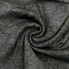 Трикотаж эластан (скуба) эмбос "Кружева" PDE283 черный, серый, 150 см, 270 г/м² фото №1