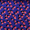 Шифон вельвет принт "Сердца" R-018, фиолетовый, розовый, 70 г/м², 150 см фото № 4