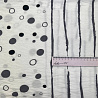 Блузочная ткань с вискозой "Горошки и полосы" D7094,белый, серый, 100 г/м², 145 см фото № 4