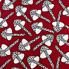 Трикотаж ливерпуль принт "Грибы" HN-024, темно-красный, белый, 250 г/м², 150 см фото № 4