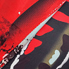 Сетка трикотажная "Узоры" J182, красный, темно-коричневый, 150 см, 110 г/м² фото № 6