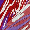 Трикотаж масло набивное "Абстракция" D4, красный, белый, 150 см, 200 г/м² фото № 4