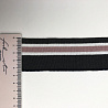Подвяз трикотажный R21 серый, розовый, 2,5 см фото №1