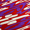 Трикотаж масло набивное "Абстракция" D4, красный, белый, 150 см, 200 г/м² фото № 2