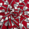 Трикотаж ливерпуль принт "Грибы" HN-024, темно-красный, белый, 250 г/м², 150 см фото №1
