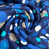 Трикотаж скуба принт "Горошки" HGРT150415-1 синий, бирюзовый, 150 см, 220 г/м² фото №1