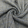 Трикотаж жаккард принт "Гленчек" TH19014 черный, голубой, 150 см, 215 г/м² фото №1