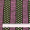 Блузочная ткань с вискозой "Горохи и черточки" D7048, хаки, темно-розовый, 90 г/м², 150 см фото № 4