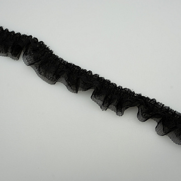 Тесьма декоративная T 104-1 черный, 3 см (намотка 10 ярдов)