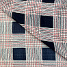 Креп жоржет "Квадрат" D5,темно-синий, белый, 150 см, 100 г/м² фото № 3