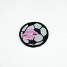 Термонаклейка "Футбольный мяч" KL-189 черный, белый, 5 см фото №1