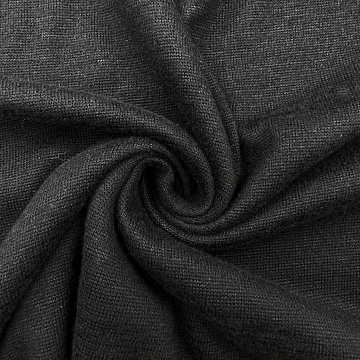 Трикотаж меланж HN-KH15013, черный, 150 см, 180 г/м²