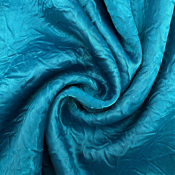 Сатин-креш стрейтч, бирюзово-голубой, 120 г/м², 150 см