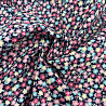 Коттон принт "Цветочки" D3401, темно-синий, розовый, 145 см, 100 г/м² фото №1