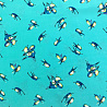 Шифон (супер софт) "Птички" WSF028 мятный, синий, 150 см, 110 г/м² фото № 4
