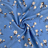 Ниагара принт "Цветы" N2301 голубой, бежевый, 150 см, 110 г/м² фото №1