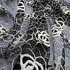 Гипюр с нейлоном "Цветочки" B232 черный, бежевый, 150 см, 135 г/м² фото № 2