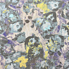 Шифон принт "Акварельные цветы" XPW086 молочный, серо-голубой, 150 см, 95 г/м² фото № 4