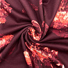 Трикотаж джерси принт ITY465, марсала, светло-персиковый, 270 г/м², 150 см фото №1