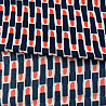 Креп плательный "Помадки" R221, темно-синий, терракот, 150 см, 100 г/м² фото № 3