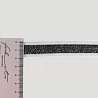 Лампас трикотажный с люрексом T T053 белый, черный, серебро, 2 см (намотка 77 ярдов) фото №1