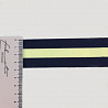 Лента лампасная T S001 темно-синий, лимонный, 4 см (намотка 50 ярдов) фото №1
