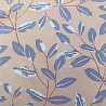Ниагара принт "Листья" N5041 голубой, бежевый, 150 см, 110 г/м² фото № 4