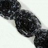 Тесьма декоративная Т/роз-015 черный, серый, 12 см (намотка 7,5 ярдов) фото №1