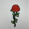 Термонаклейка "Роза" P043 красный, зеленый, 17,5 см фото №1