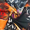 Трикотаж джерси принт "Цветы" F015690 Col.1 черный, оранжевый, 150 см, 270 г/м² фото №1