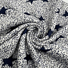 Трикотаж браш принт "Звезды" HN-019 серый, 150 см, 200 г/м² фото №1