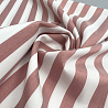 Блузочная ткань "Полосы" D10, коричнево-розовый, белый, 150 см, 150 г/м² фото №1