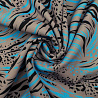Ниагара принт "Абстракция" D5117-1, бежево-серый, голубой, 150 см, 110 г/м² фото №1