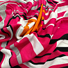 Трикотаж масло набивное "Абстракция" D2, розовый, белый, 150 см, 200 г/м² фото № 3