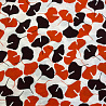 Блузочная ткань с вискозой "Листья" D19001, оранжевый, коричневый, 90 г/м², 150 см фото № 4
