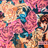 Трикотаж джерси принт "Цветы" D1020, розовый, синий, 290 г/м², 150 см фото № 4
