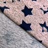 Трикотаж браш принт "Звезды" HN-016, темно-синий, 150 см, 200 г/м² фото № 3